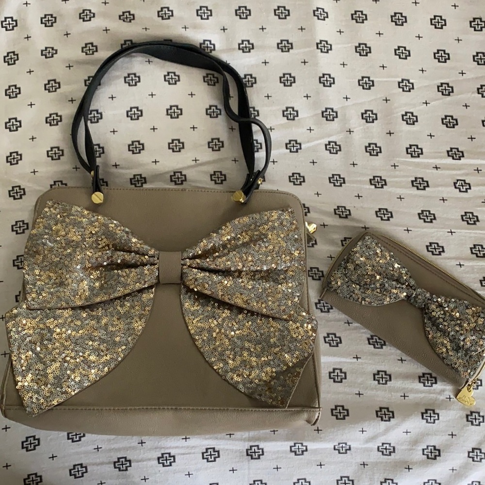 Matching Betsey Johnson purse and wallet